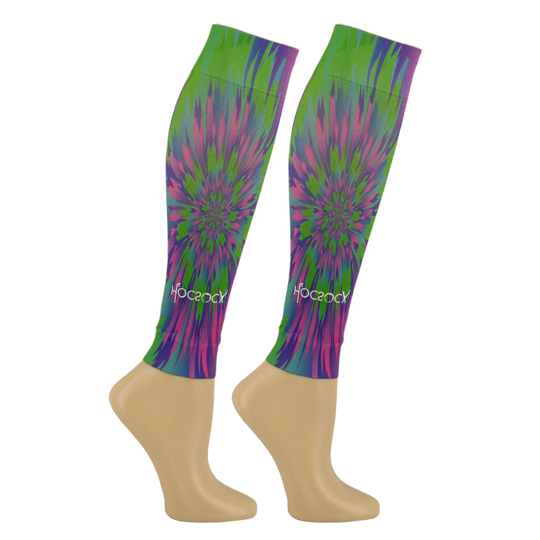 Footless Psychedelic Green/Fuchsia Leg Sleeve