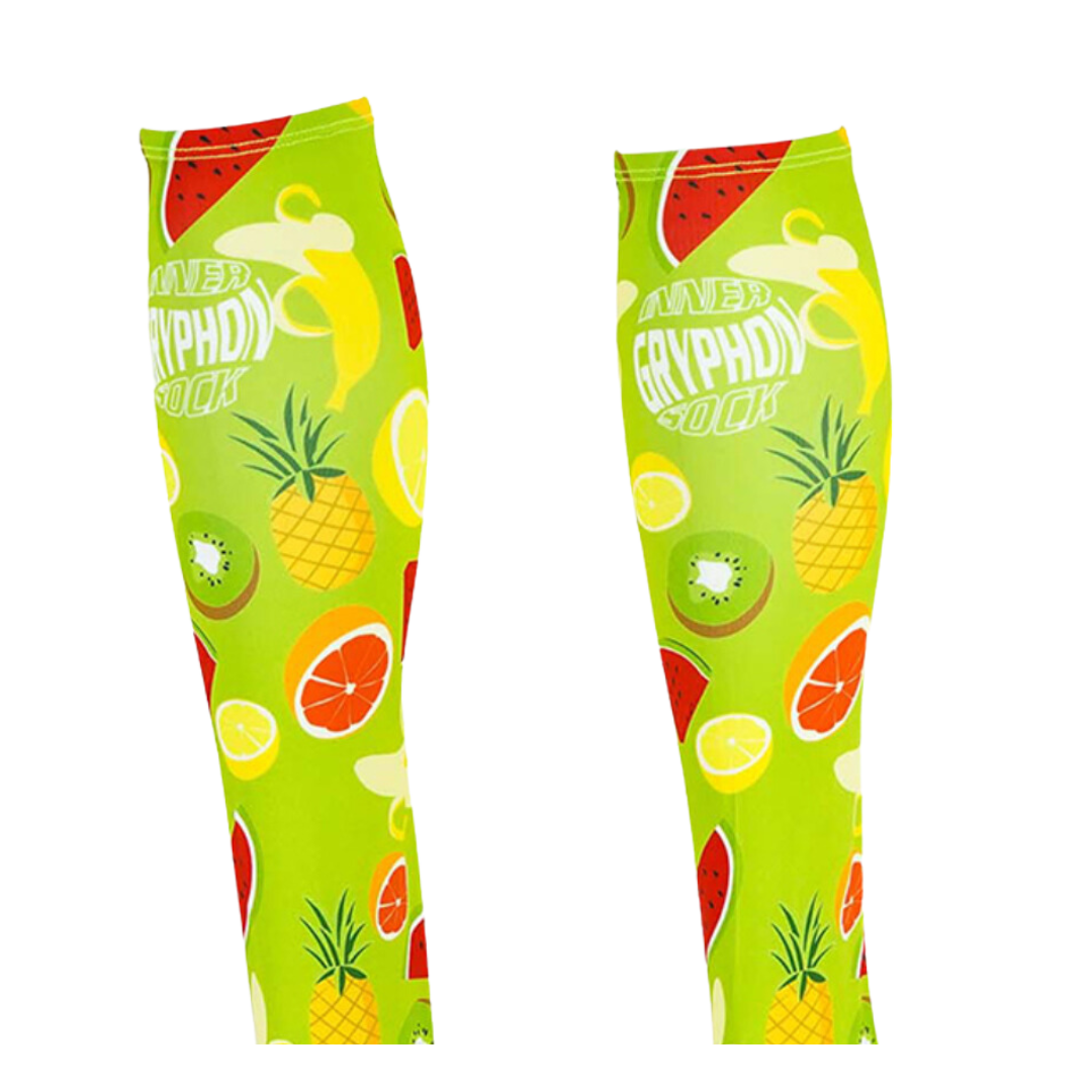 Inner Sock Without Stirrup - Green Fruit